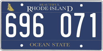RI license plate 696071