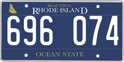 RI license plate 696074