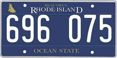 RI license plate 696075