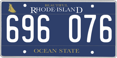 RI license plate 696076