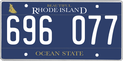 RI license plate 696077