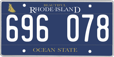 RI license plate 696078