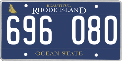 RI license plate 696080