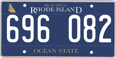 RI license plate 696082