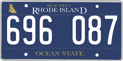 RI license plate 696087