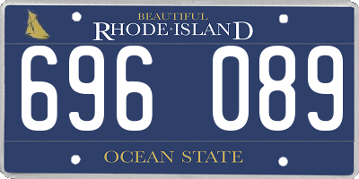 RI license plate 696089