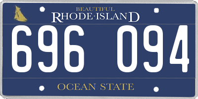 RI license plate 696094