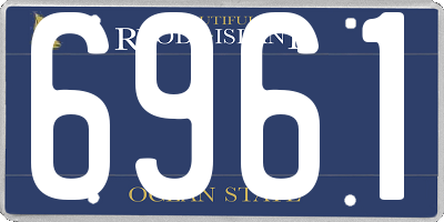 RI license plate 6961