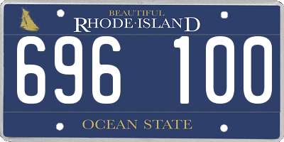 RI license plate 696100