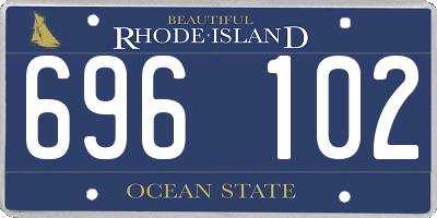 RI license plate 696102