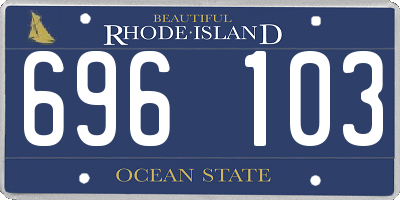 RI license plate 696103