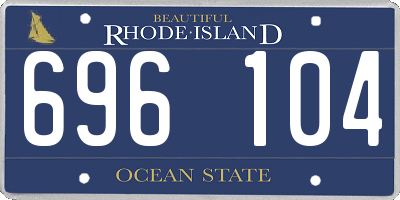 RI license plate 696104
