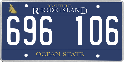RI license plate 696106