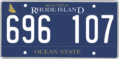 RI license plate 696107