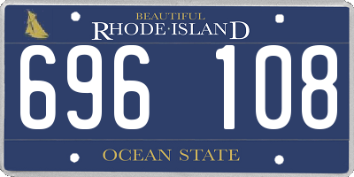 RI license plate 696108