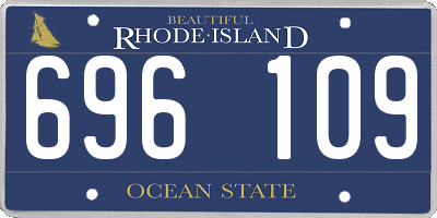 RI license plate 696109