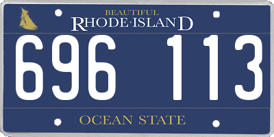 RI license plate 696113
