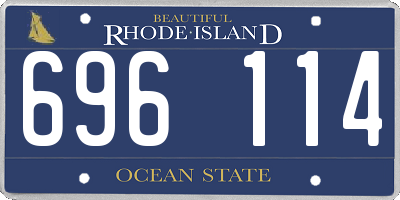 RI license plate 696114
