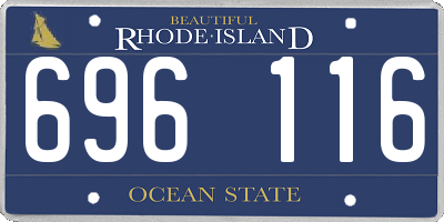 RI license plate 696116