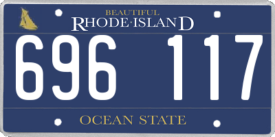 RI license plate 696117
