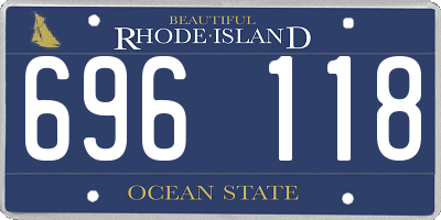 RI license plate 696118