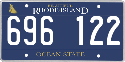RI license plate 696122