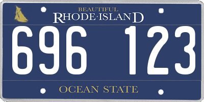 RI license plate 696123