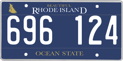 RI license plate 696124