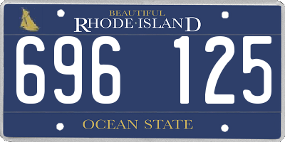 RI license plate 696125