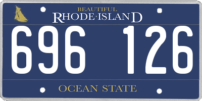 RI license plate 696126