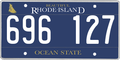RI license plate 696127