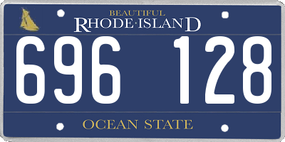 RI license plate 696128
