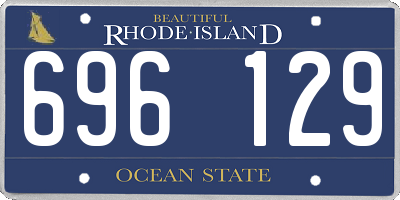 RI license plate 696129