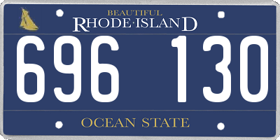 RI license plate 696130