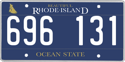 RI license plate 696131