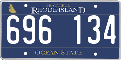 RI license plate 696134