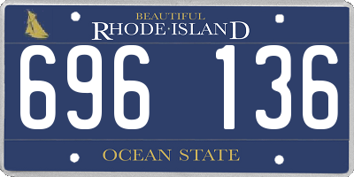 RI license plate 696136
