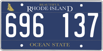 RI license plate 696137