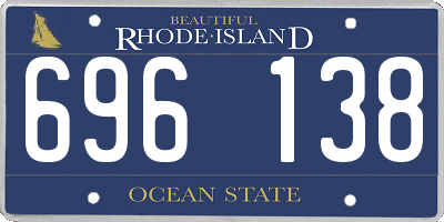 RI license plate 696138