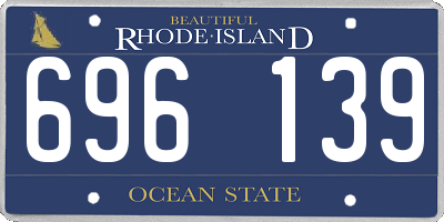 RI license plate 696139