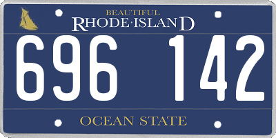 RI license plate 696142