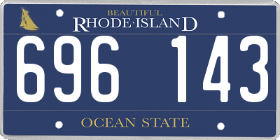 RI license plate 696143