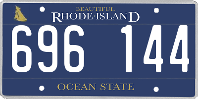 RI license plate 696144