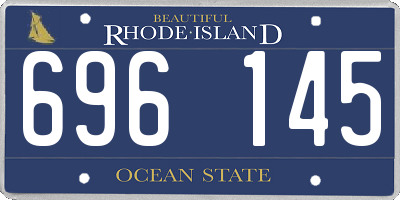 RI license plate 696145