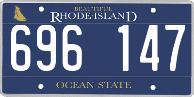 RI license plate 696147