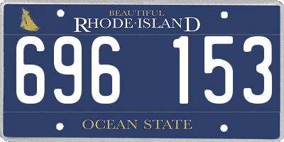 RI license plate 696153