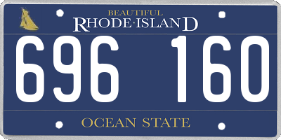RI license plate 696160