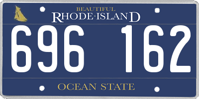 RI license plate 696162