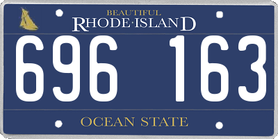 RI license plate 696163