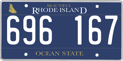 RI license plate 696167